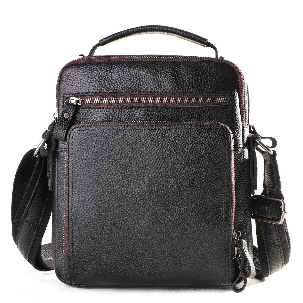 JOYIR New Genuine Leather Men Vintage Handbags Small Flap Men's Shoulder Bag Casual Office Messenger Bags Fashion Crossbody Bag