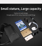 Sacoche Bandoulière Homme Verticale à Cadenas et Port USB