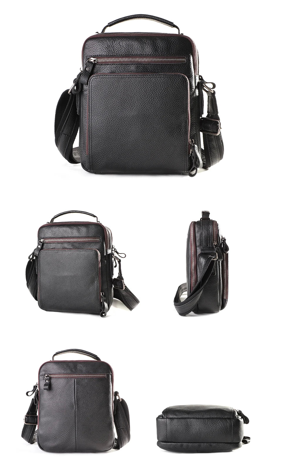 JOYIR New Genuine Leather Men Vintage Handbags Small Flap Men's Shoulder Bag Casual Office Messenger Bags Fashion Crossbody Bag