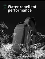 Sacoche Bandoulière Homme Verticale à Cadenas et Port USB