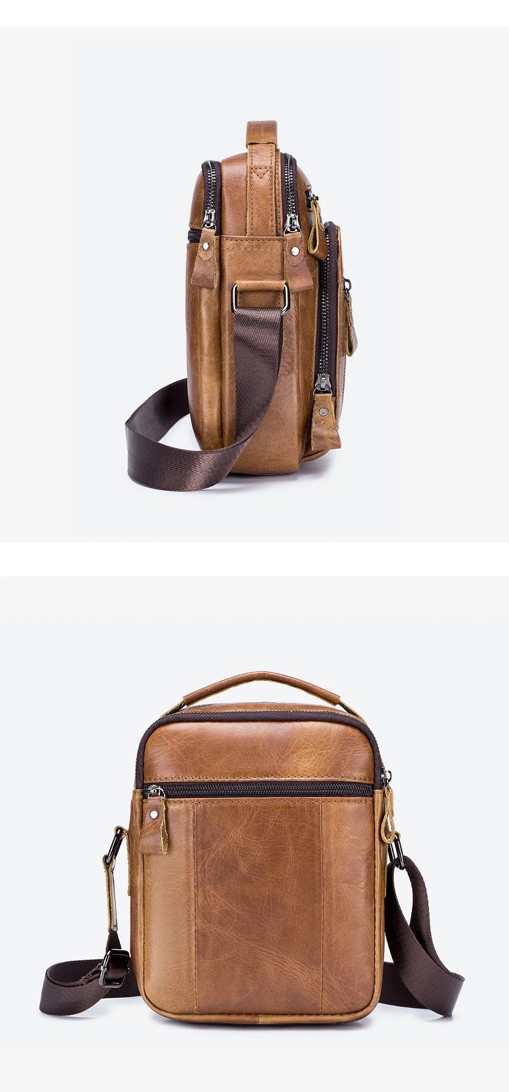 Brand 100% Genuine Leather Men's Shoulder Bags Messenger Bag for Men Crossbody Bags New Small Man Designer Handbag Bolso Male
