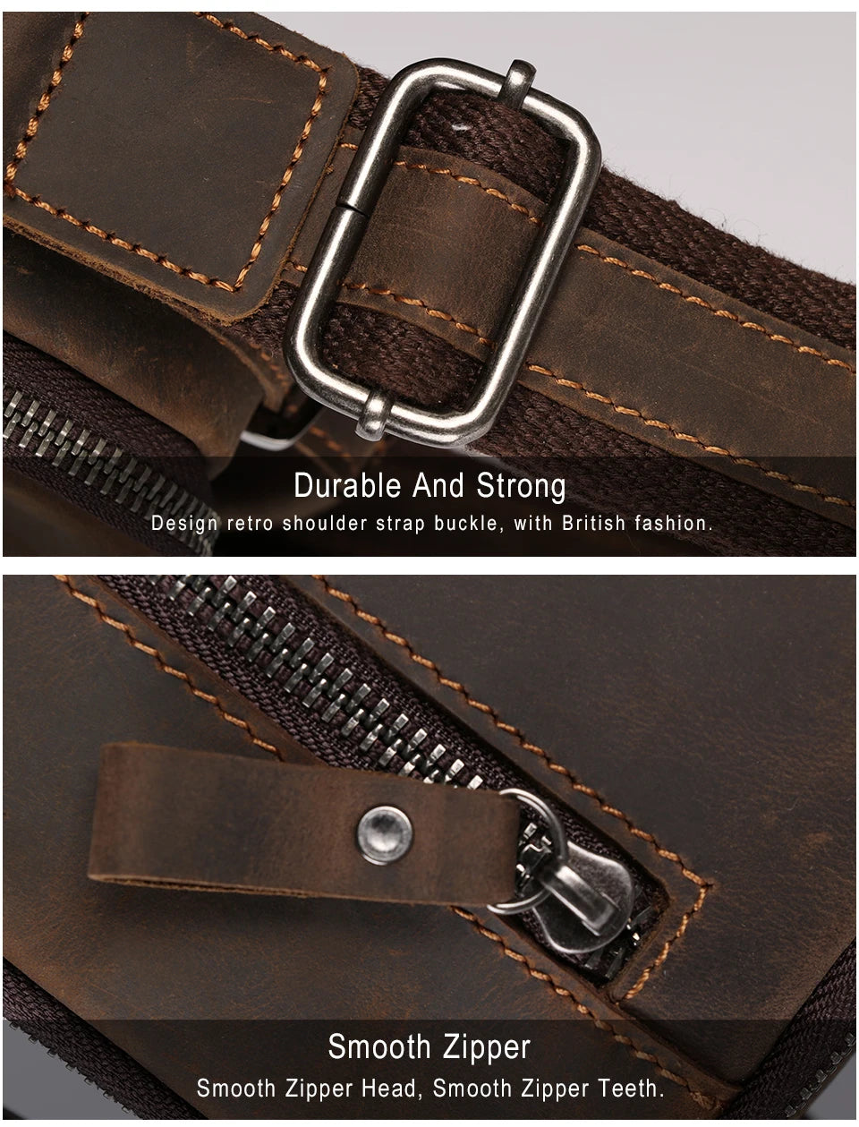 JOYIR New Genuine Leather Men Vintage Handbags Small Flap Men's Shoulder Bag Casual Office Messenger Bags Fashion Crossbody Bag