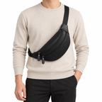 Sacoche Banane Homme en Cuir Véritable à Trois Fermetures, photo 9 sur 9