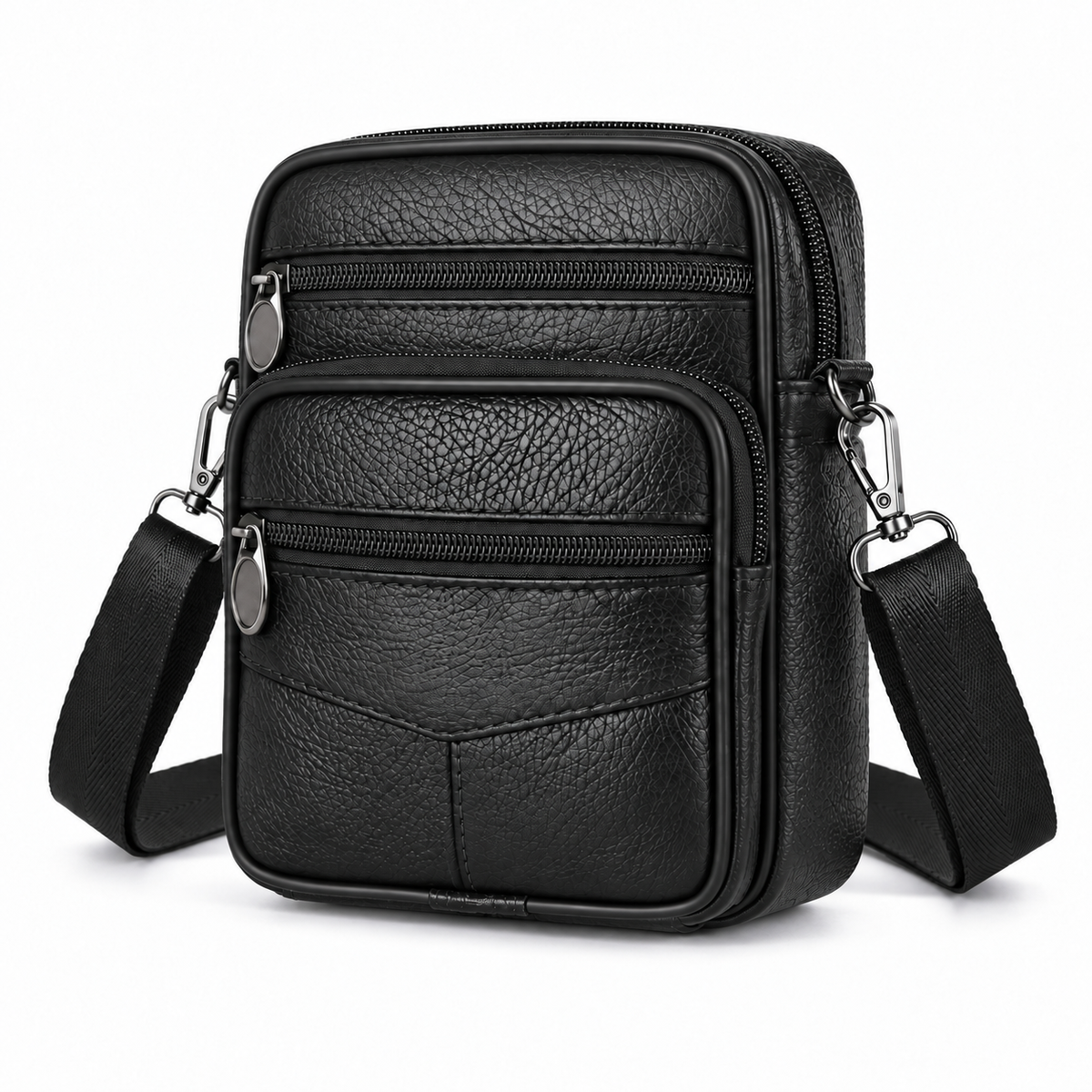 Petite Sacoche Bandoulière Homme en Cuir de Vachette