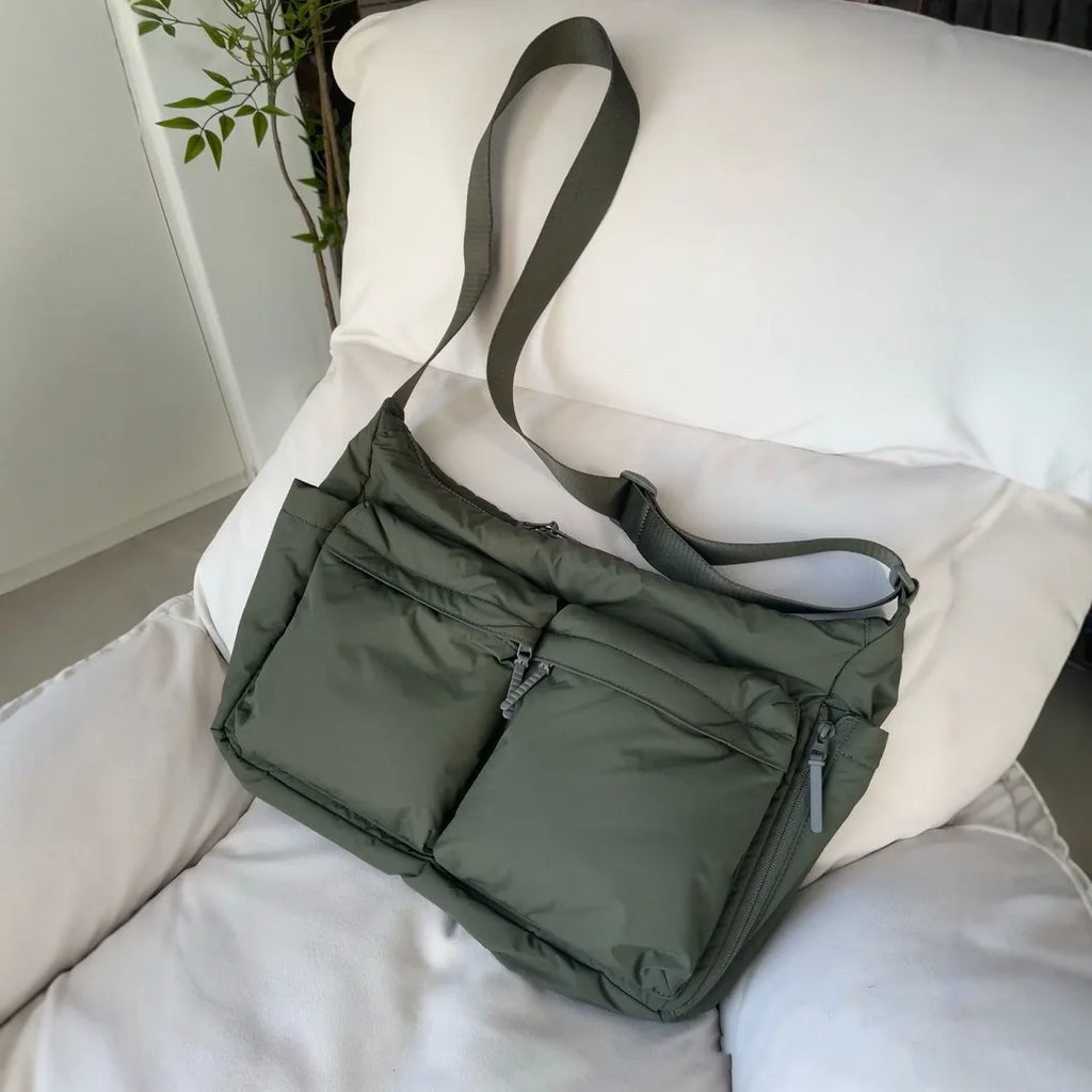 Top Quality Thickened Casual Messenger Bag, Single Shoulder Bag Large Capacity Laptop Bag, Multi Pocket Sport Bags for Women Men