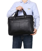 Sacoche Ordinateur Homme 16 Pouces Cuir Noir à Bandoulière