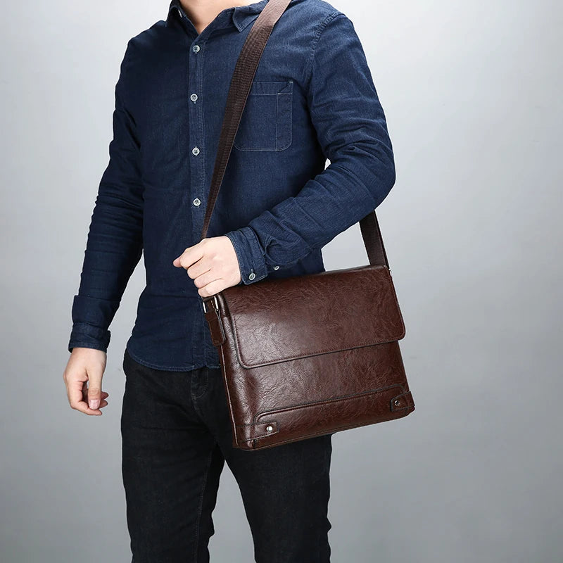 Shoulder Bag, Men's Crossbody Bag, Business Bag, Large Capacity, For Business Trips and Work