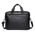 SCHLATUM Genuine Leather Bussiness Briefcases Black for Men luxury handbags Laptop Briefcase Bags 16 inch Office Computer bag
