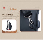 Sacoche Poitrine Homme Cuir à Sept Rangements et Port USB