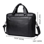 Sacoche Ordinateur Homme 16 Pouces Cuir Noir à Bandoulière