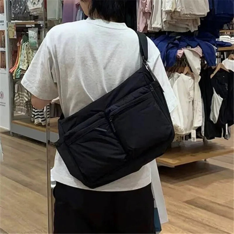 Top Quality Thickened Casual Messenger Bag, Single Shoulder Bag Large Capacity Laptop Bag, Multi Pocket Sport Bags for Women Men
