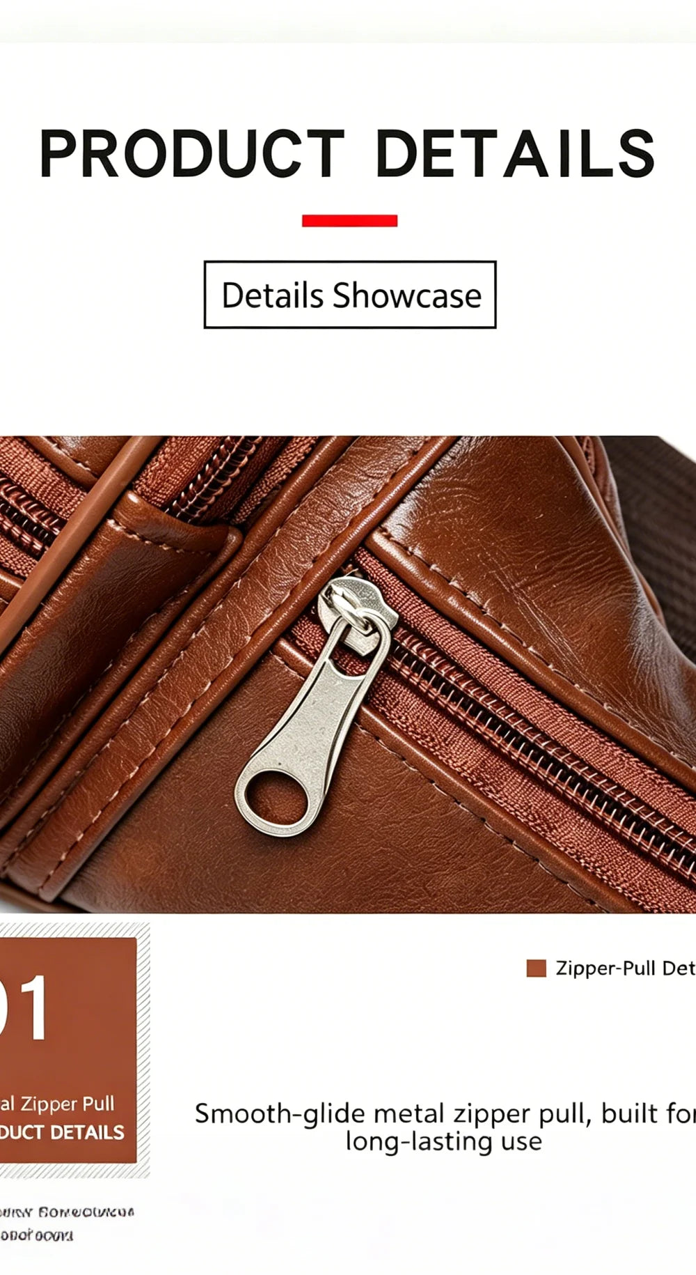 Men's Top-Grain Cowhide Genuine Leather Fanny Pack Multi-Pocket Casual Crossbody Waist Bag for Outdoor Travel And Daily Use