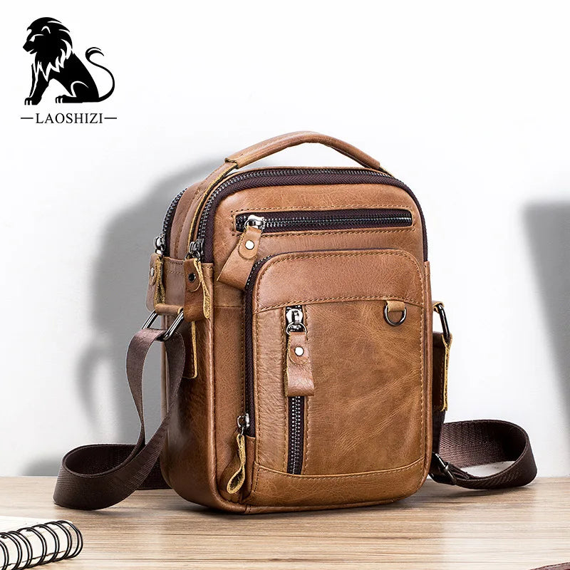 Brand 100% Genuine Leather Men's Shoulder Bags Messenger Bag for Men Crossbody Bags New Small Man Designer Handbag Bolso Male