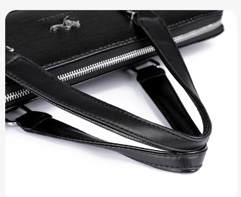Kangaroo Leather Briefcases For Men Laptop Designer Document A4 Business Tote Handbag Shoulder Square Side Porter Crossbody Bag