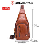 Sacoche Poitrine Homme Cuir à Sept Rangements et Port USB