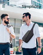 Sacoche Bandoulière Homme Horizontale en Toile Oxford