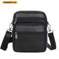Homefish New Genuine Leather Crossbody Bag Vertical Trendy Multifunctional Shoulder Bag Briefcase Casual Travel Messenger Bag