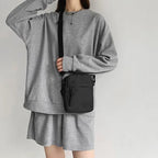 Mini Sacoche Bandoulière Homme en Nylon Noir