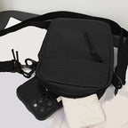 Mini Sacoche Bandoulière Homme en Nylon Noir