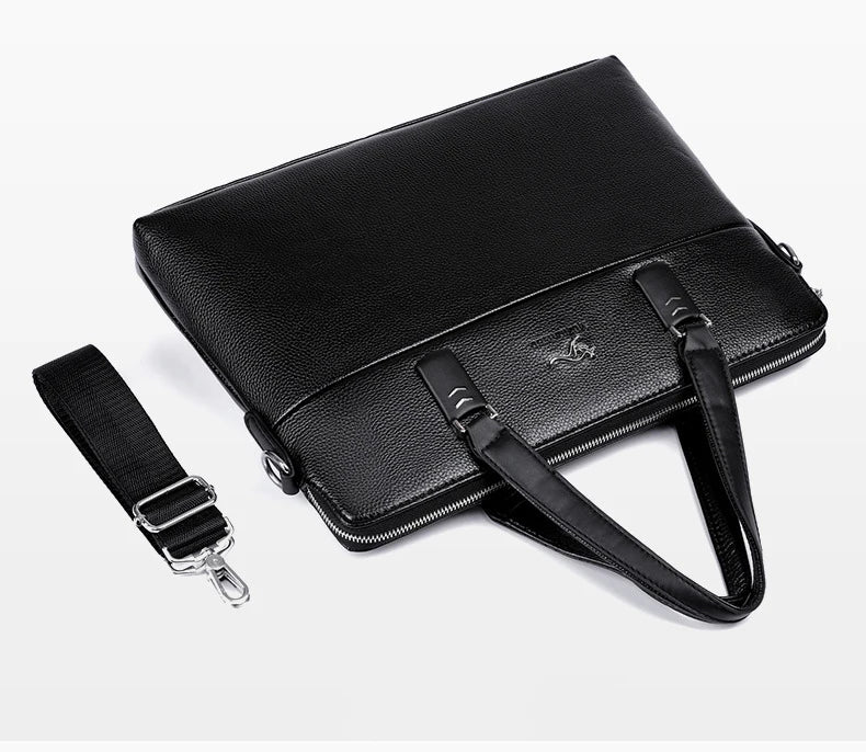 Kangaroo Leather Briefcases For Men Laptop Designer Document A4 Business Tote Handbag Shoulder Square Side Porter Crossbody Bag