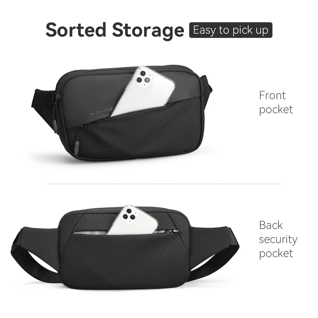 MARK RYDEN Mini Shoulder Bag Crossbody Bag for Men with Multiple Pockets Fits 7.9in Ipad