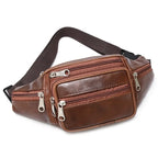 Grande Sacoche Banane Homme en Cuir Souple