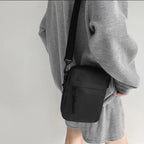 Mini Sacoche Bandoulière Homme en Nylon Noir