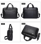Sacoche Ordinateur Homme 16 Pouces Cuir Noir à Bandoulière