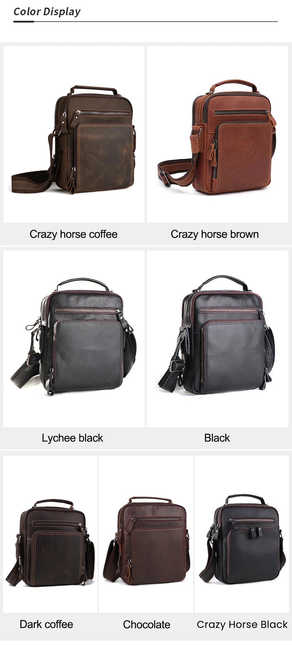 JOYIR New Genuine Leather Men Vintage Handbags Small Flap Men's Shoulder Bag Casual Office Messenger Bags Fashion Crossbody Bag