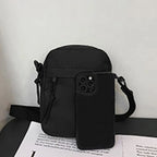 Mini Sacoche Bandoulière Homme en Nylon Noir