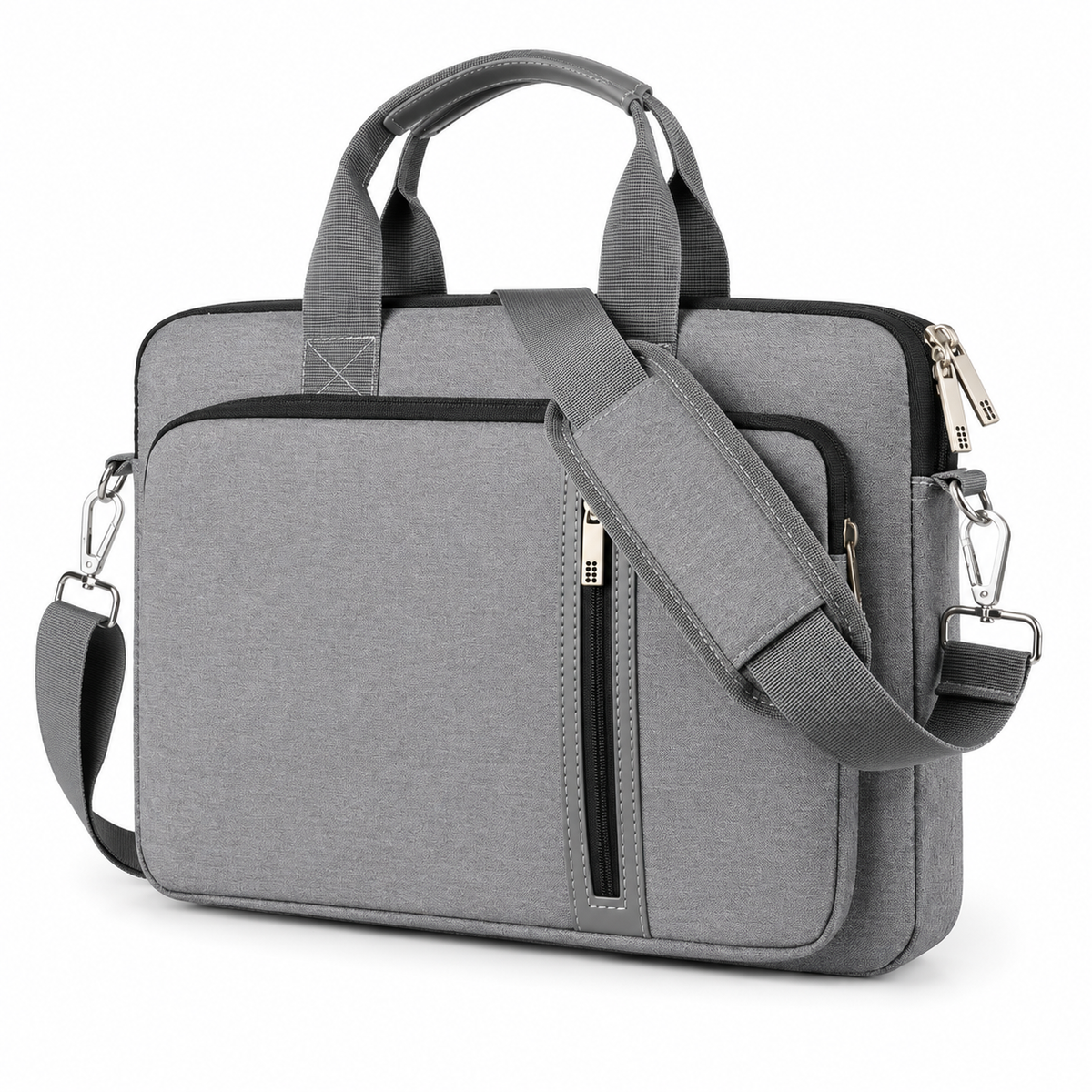 Sacoche Ordinateur Homme à Compartiment Matelassé, coloris gris foncé