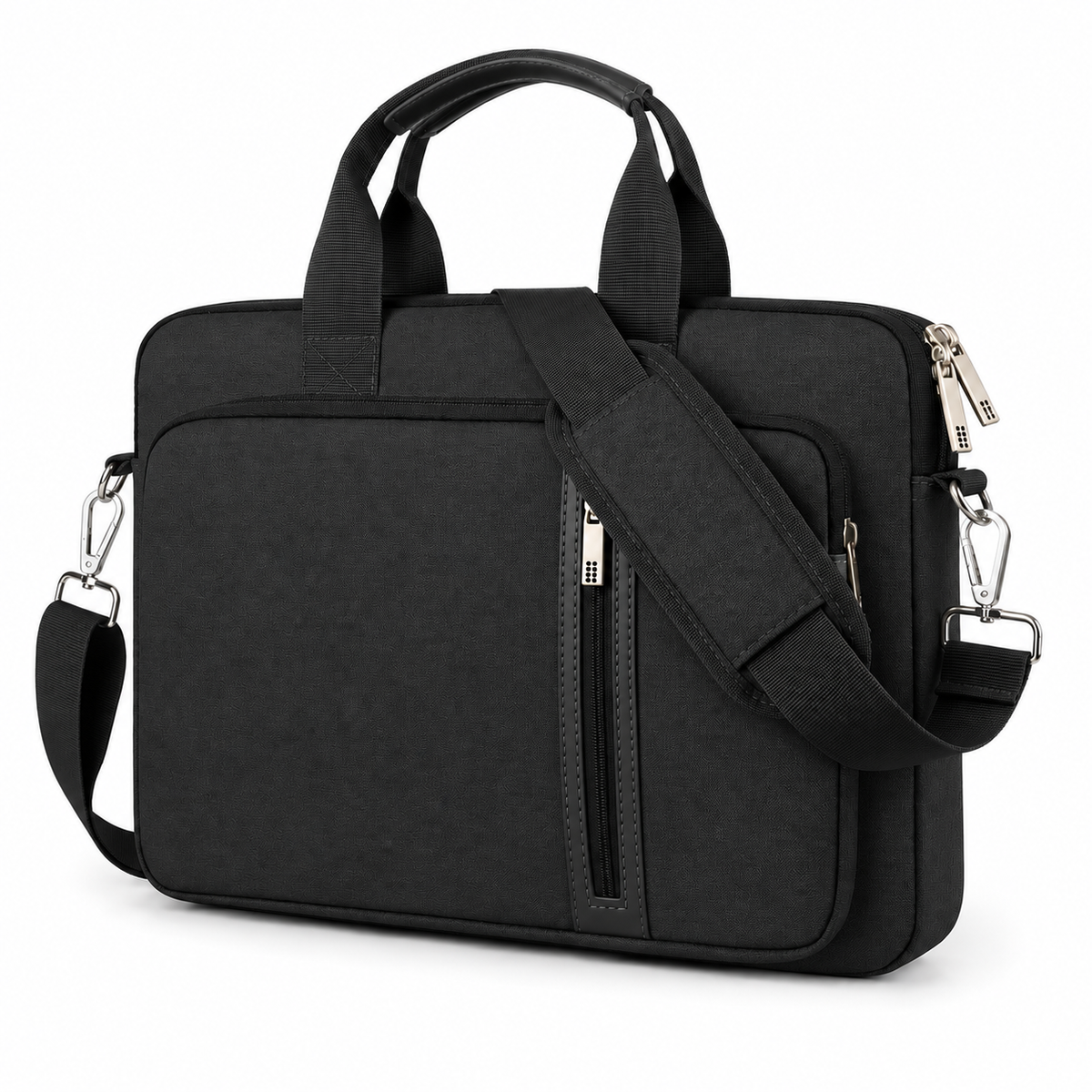 Sacoche Ordinateur Homme à Compartiment Matelassé, coloris noir