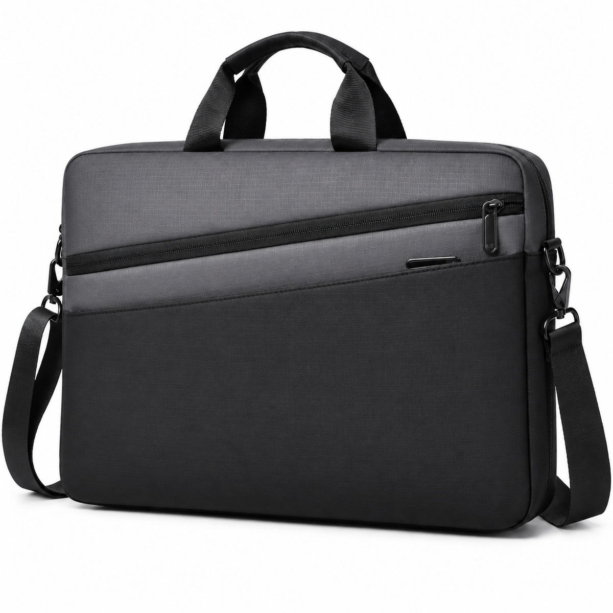 Sacoche Ordinateur Homme 15 ou 17 Pouces, coloris noir et gris