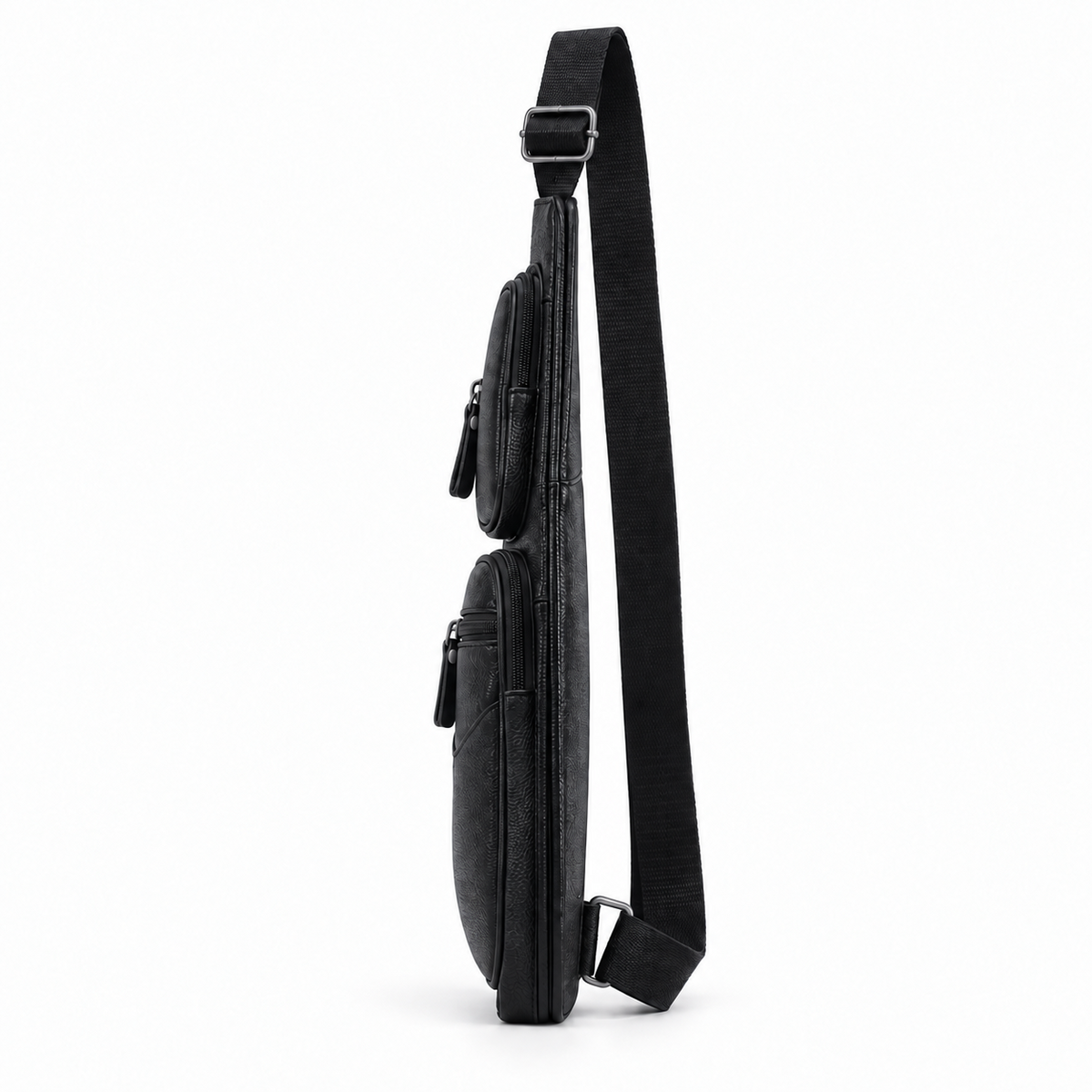 Sacoche Bandoulière Homme en Cuir Véritable Forme Demi-Lune, photo 3 sur 7