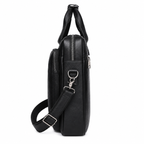 Sacoche Ordinateur Homme en Cuir de Vachette Noir 16 pouces, photo 2 sur 8