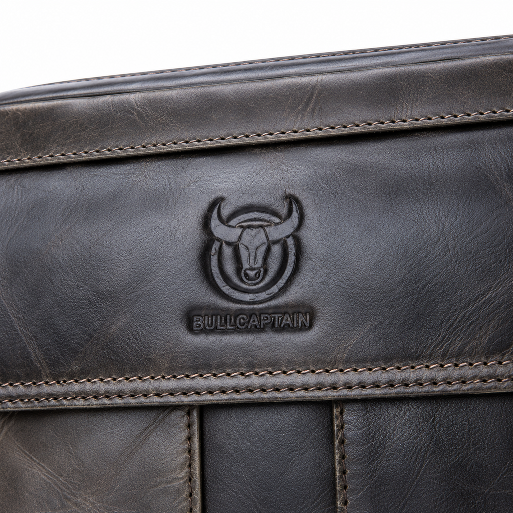 Sacoche Bandoulière Homme en Cuir Huilé à Quatre Rangements, photo 4 sur 7