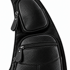 Sacoche Bandoulière Homme en Cuir Véritable Forme Demi-Lune, photo 5 sur 7