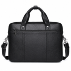 Sacoche Ordinateur Homme en Cuir de Vachette Noir 16 pouces, photo 6 sur 8