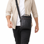 Sacoche Bandoulière Homme en Cuir Véritable, photo 10 sur 10