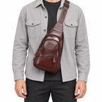 Sacoche Bandoulière Homme en Cuir à Port USB, photo 10 sur 10