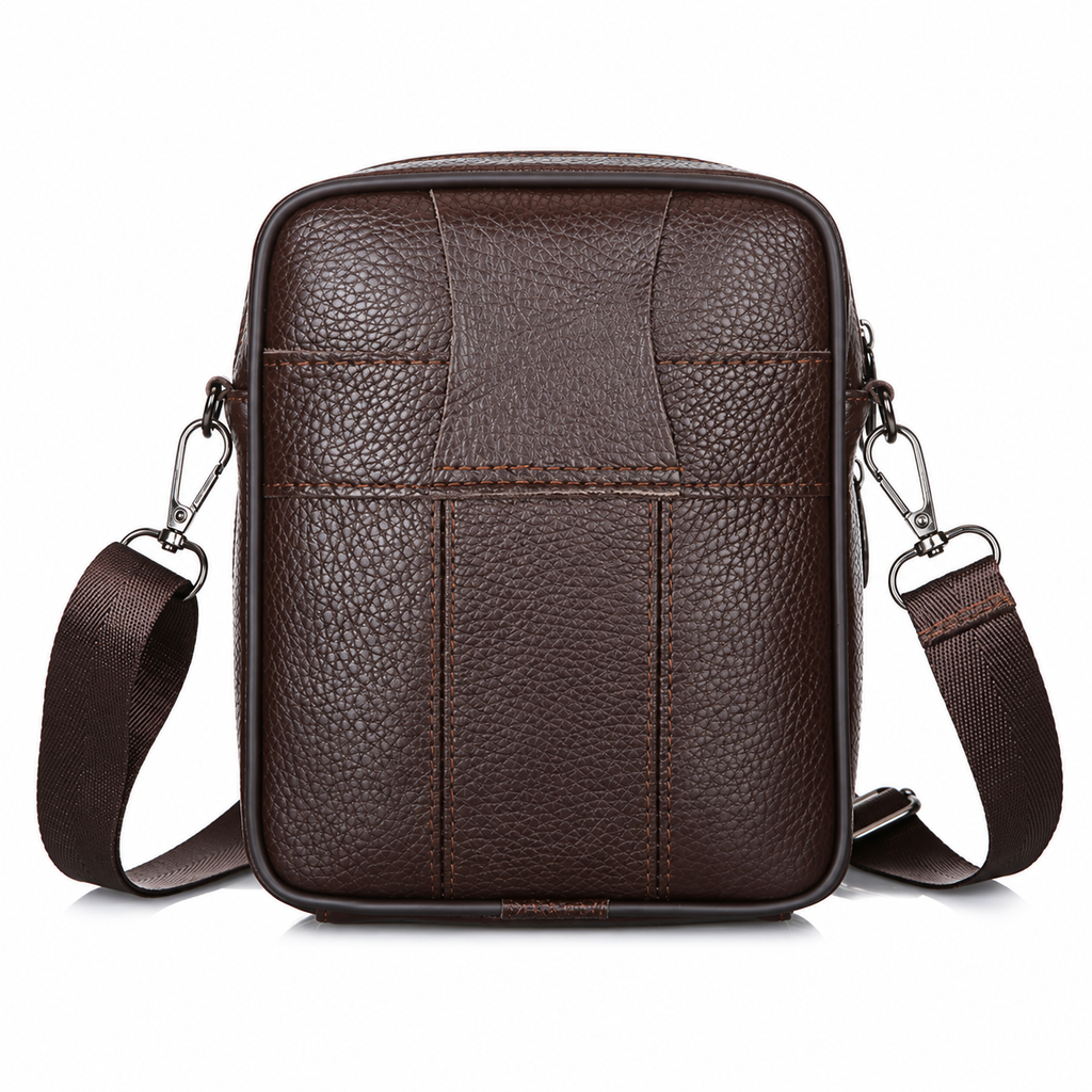 Petite Sacoche Bandoulière Homme en Cuir de Vachette